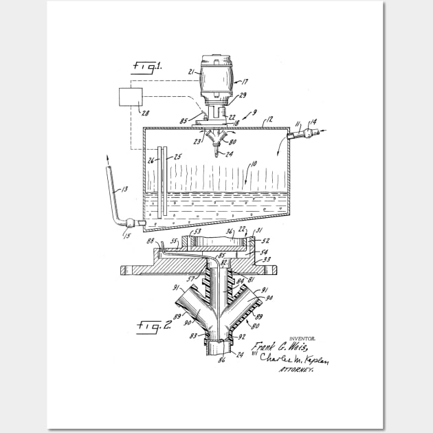 Sewage Pumping System Vintage Patent Hand Drawing Wall Art by TheYoungDesigns